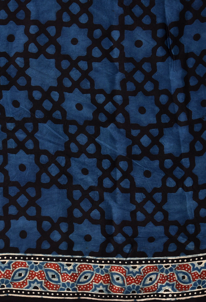Ajrakh Modal Silk Saree Digital Printed
