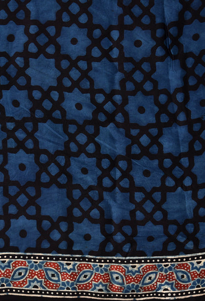 Ajrakh Modal Silk Saree Digital Printed